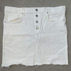 Women’s White Jean Skirt